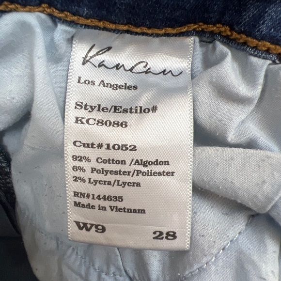 KanCan Distressed Twisted Seam Skinny Blue Jeans - Picture 7 of 8